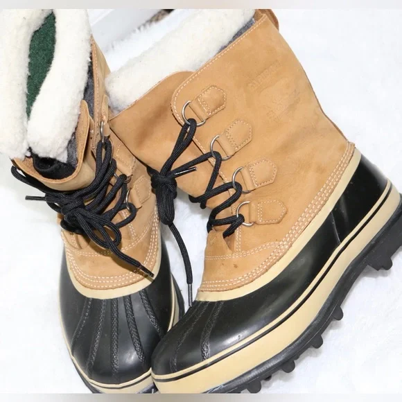 Sorel Caribou Waterproof Nubuck NM1000-281 Winter Snow Boots Adult Men's Size 9